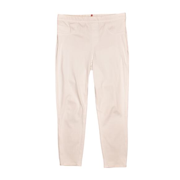 SPANX $98 White Jean-ish‎ Cropped Leggings Pull-On Jegging 4-Way Stretch Large - Picture 1 of 3